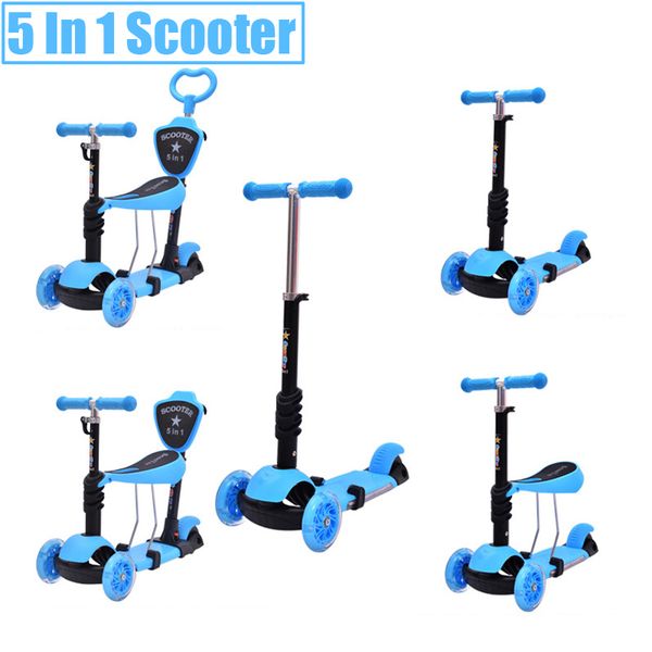 5 in 1 kids kick scooter big flash pu wheels with safe handle bar and foot rest children scooter
5 in 1 kids kick scooter big flash pu wheels with safe handle bar and foot rest children scooter