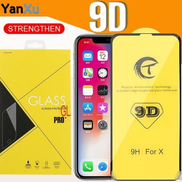 9d full cover tempered glass screen protector for iphone 11 pro max xs max xr x 8 7 6 plus se2 anti-scratch protective film with retail box
9d full cover tempered glass screen protector for iphone 11 pro max xs max xr x 8 7 6 plus se2 anti-scratch protective film with retail box