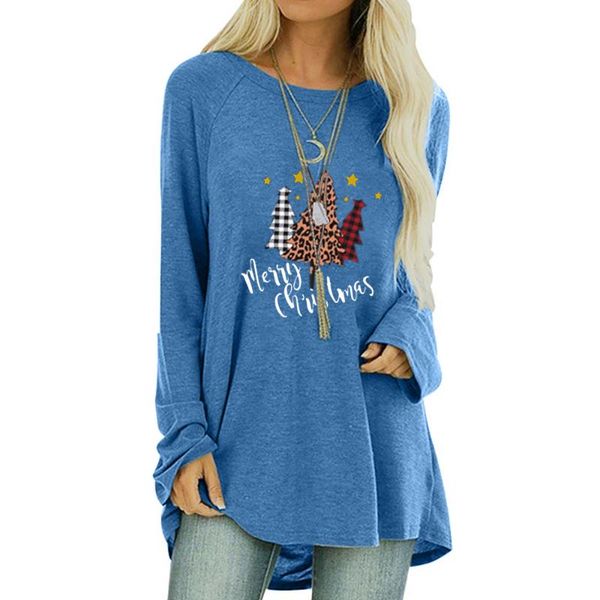 women merry christmas t-shirt tree print pullover casual girl long sleeve tee shirt femme loose shirt fashion, White
women merry christmas t-shirt tree print pullover casual girl long sleeve tee shirt femme loose shirt fashion, White