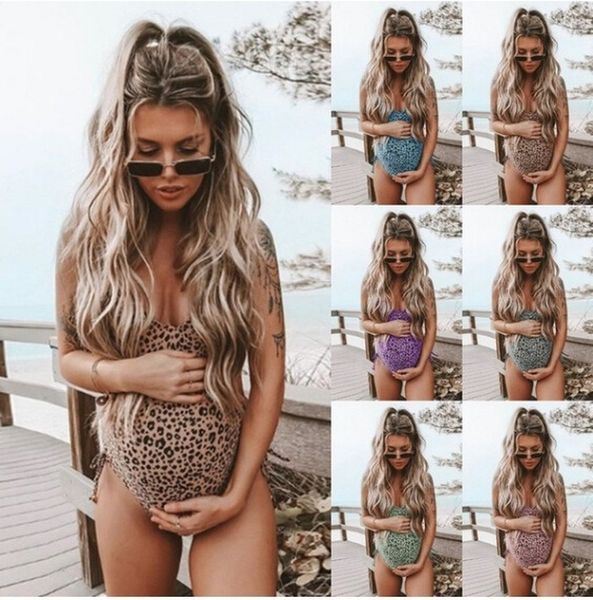 new one-piece swimwear for pregnant women leopard multi-color beach swimsuit, White
new one-piece swimwear for pregnant women leopard multi-color beach swimsuit, White