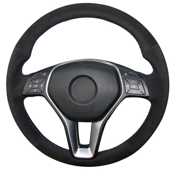hand-stitched black suede anti-slip soft comfortable car steering wheel cover for - a-class 2013-2020
hand-stitched black suede anti-slip soft comfortable car steering wheel cover for - a-class 2013-2020
