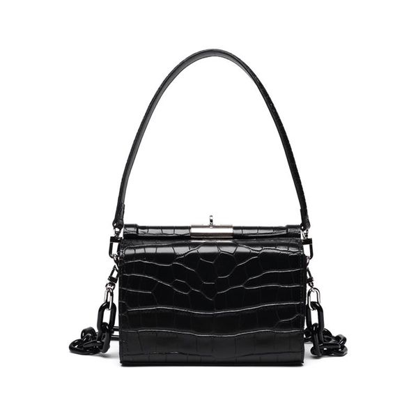 design shoulder bag ladies new retro style crocodile pattern lock small square bag ladies leather chain black handbag 1060
design shoulder bag ladies new retro style crocodile pattern lock small square bag ladies leather chain black handbag 1060