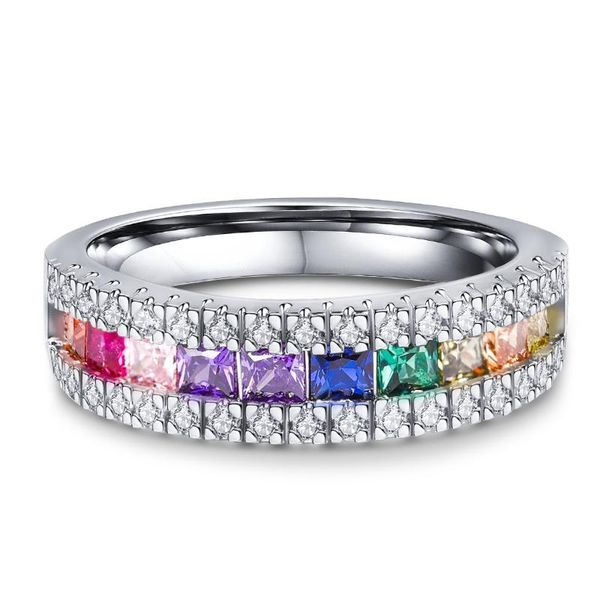 colorful cz zircon stone rainbow silver rings for women fashion wedding engagement jewelry
colorful cz zircon stone rainbow silver rings for women fashion wedding engagement jewelry
