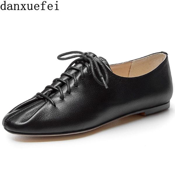 wommen's genuine leather lace-up ballet flats round toe casual female footwear sneakers daily casual shoes women, Black
wommen's genuine leather lace-up ballet flats round toe casual female footwear sneakers daily casual shoes women, Black