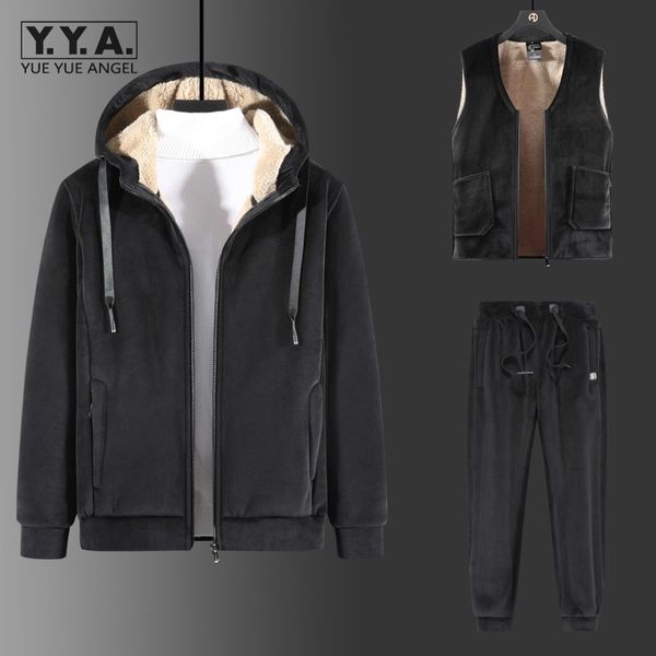 winter mens tracksuit thicken fleece velvet two piece set large size l-8xl casual solid men three piece sets jacket vest pants, Gray
winter mens tracksuit thicken fleece velvet two piece set large size l-8xl casual solid men three piece sets jacket vest pants, Gray