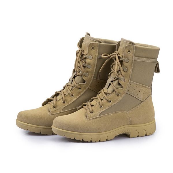 

Outdoor Men Hiking Shoes Waterproof Breathable Tactical Combat Army Boots Desert Training Sneakers Anti-Slip Trekking Shoes OD0006
