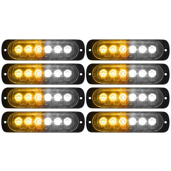 car white yellow amber strobe led light 6 led strobe signal warning light bar security flash flashing bulb surface mount lamp 12v 24v
car white yellow amber strobe led light 6 led strobe signal warning light bar security flash flashing bulb surface mount lamp 12v 24v