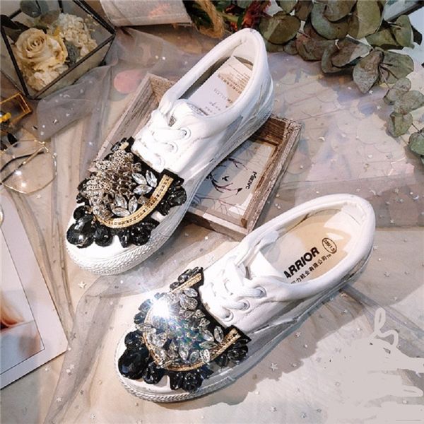 jellyfond women canvas shoes lace-up low high sneakers basket femme crystal luxury white women shoes, Black
jellyfond women canvas shoes lace-up low high sneakers basket femme crystal luxury white women shoes, Black