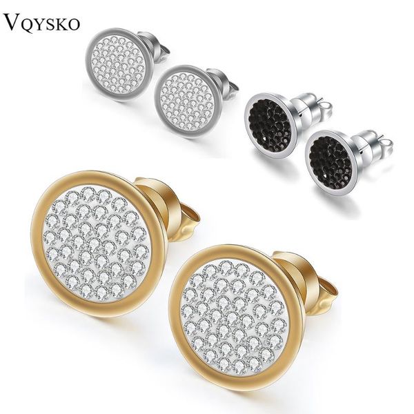 fashion good cz crystal gold-color stainless steel stud earrings for women, Golden;silver
fashion good cz crystal gold-color stainless steel stud earrings for women, Golden;silver