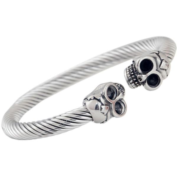 bangle cool punk skull bracelet for women 316 stainless steel women's jewelry, Black
bangle cool punk skull bracelet for women 316 stainless steel women's jewelry, Black