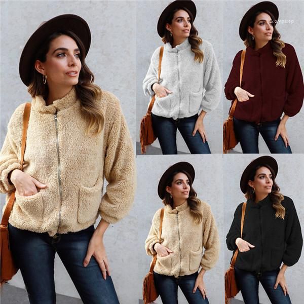 womens hoodies fashion long sleeve solid color stand collar zipper cardigan fuzzy hoodies women clothes 20fw, Black
womens hoodies fashion long sleeve solid color stand collar zipper cardigan fuzzy hoodies women clothes 20fw, Black