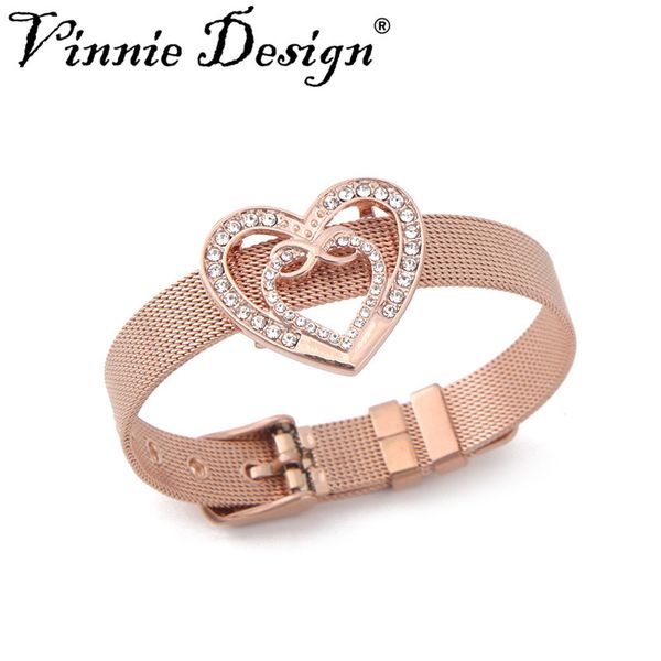 vinnie design jewelry stainless steel mesh bracelet set with big size crystal heart slide charm, Golden;silver
vinnie design jewelry stainless steel mesh bracelet set with big size crystal heart slide charm, Golden;silver