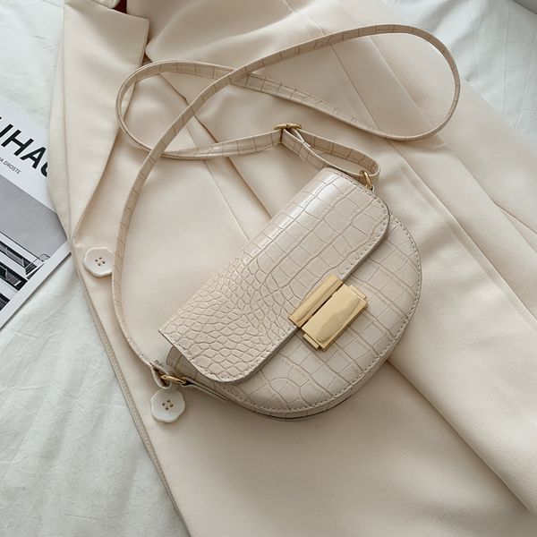 2020 new female bag small bag crocodile pattern small niche temperament lock saddle simple wild shoulder messenger
2020 new female bag small bag crocodile pattern small niche temperament lock saddle simple wild shoulder messenger