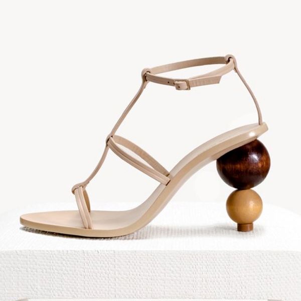 arden furtado strange shaped sandals open toe shoes high heels t-strap shoes big size 45, Black
arden furtado strange shaped sandals open toe shoes high heels t-strap shoes big size 45, Black