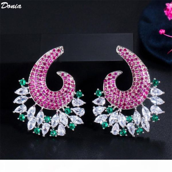 donia jewelry european and american copper micro inlaid zirconia earrings fashion trend earrings atmosphere luxury high-grade color earrings, Silver
donia jewelry european and american copper micro inlaid zirconia earrings fashion trend earrings atmosphere luxury high-grade color earrings, Silver