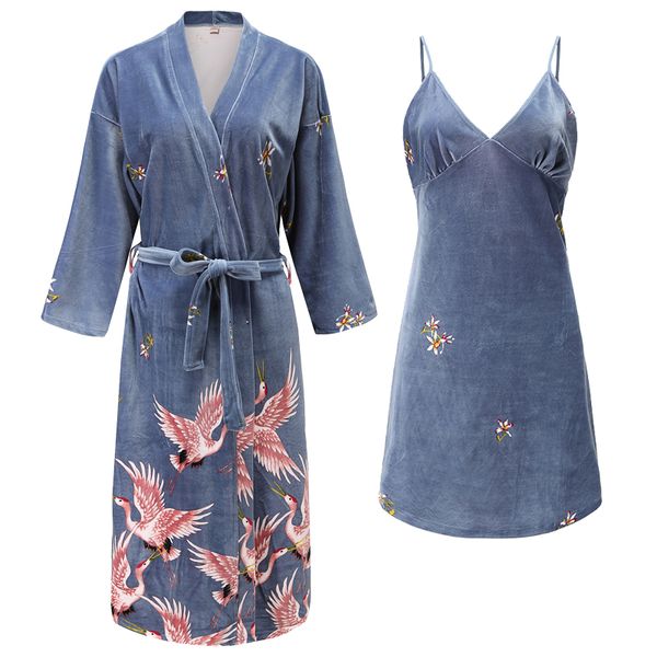 women's sleepwear women robe set 2 pieces a pajamas 2021 autumn and winter velour nightwear badgown casual homewear, Black;red
women's sleepwear women robe set 2 pieces a pajamas 2021 autumn and winter velour nightwear badgown casual homewear, Black;red