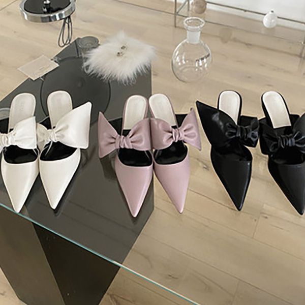 woman slippers middle thin heel women's shoes casual slippers for pointed bow ladies slides fashion female sandals flip flops, Black
woman slippers middle thin heel women's shoes casual slippers for pointed bow ladies slides fashion female sandals flip flops, Black