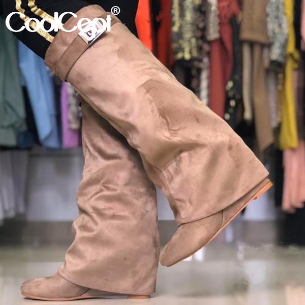 coolcept woman knee high boots wedges metal buckle woman winter shoes fashion sweet long boots daily footwear size 36-41, Black
coolcept woman knee high boots wedges metal buckle woman winter shoes fashion sweet long boots daily footwear size 36-41, Black