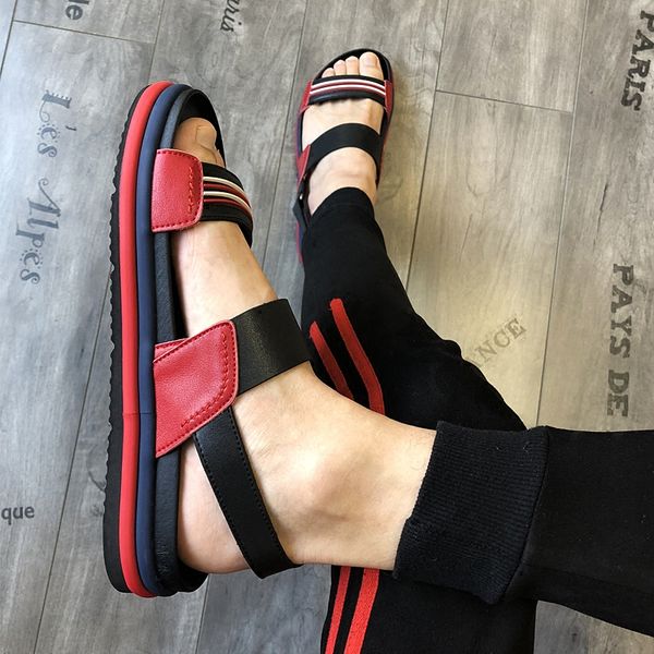 hook sandals flat heel red color leisure gladiators strap leather selling 2020 summer shoes, Black
hook sandals flat heel red color leisure gladiators strap leather selling 2020 summer shoes, Black