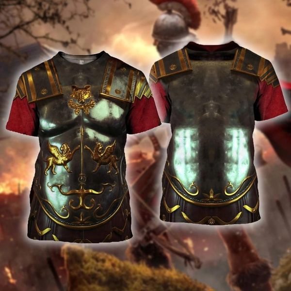 knight armor knights templar summer 3d print shirts oversized kawaii aesthetic men clothing