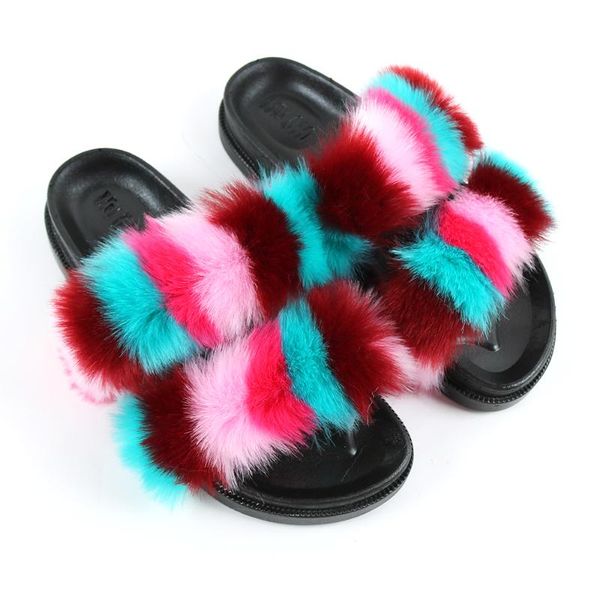 slippers women's summer faux fur slides furry outdoor sandals fluffy women beach home ladies shoes, Black
slippers women's summer faux fur slides furry outdoor sandals fluffy women beach home ladies shoes, Black