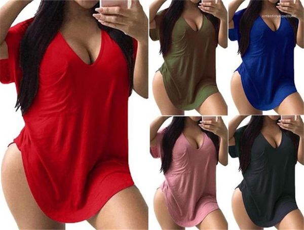summer plus size womens designer tshirt deep v neck solid color short sleeve relaxed tees casual womens, White
summer plus size womens designer tshirt deep v neck solid color short sleeve relaxed tees casual womens, White