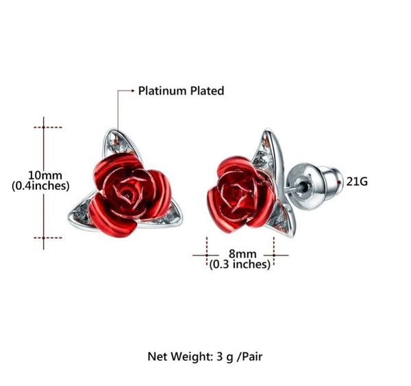 u7 cute red rose metal flowers stud earring for women lady romantic gift brincos wedding earrings party jewelry bijoux002, Golden;silver
u7 cute red rose metal flowers stud earring for women lady romantic gift brincos wedding earrings party jewelry bijoux002, Golden;silver