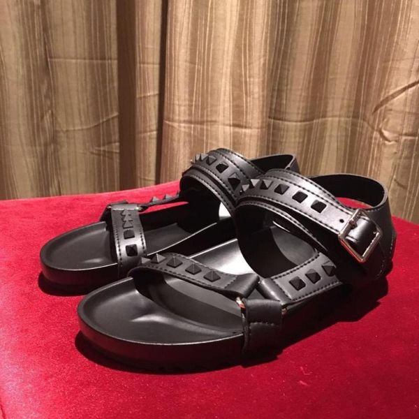 sandals summer studded breathable gladiators with spike rivets flat heel soft leather mens, Black
sandals summer studded breathable gladiators with spike rivets flat heel soft leather mens, Black