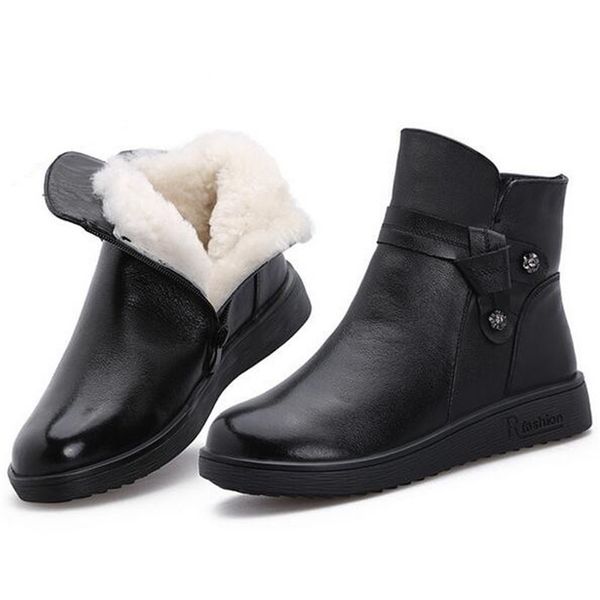 2020 famous new winter wool boots women shoes warm winter shoes genuine leather boots casual flat women snow, Black
2020 famous new winter wool boots women shoes warm winter shoes genuine leather boots casual flat women snow, Black