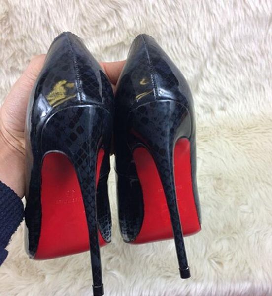 2020 classics brand women high heel shoes red bottom 12cm thin heel real leather women wedding shoes serpentine striae pumps 44, Black
2020 classics brand women high heel shoes red bottom 12cm thin heel real leather women wedding shoes serpentine striae pumps 44, Black