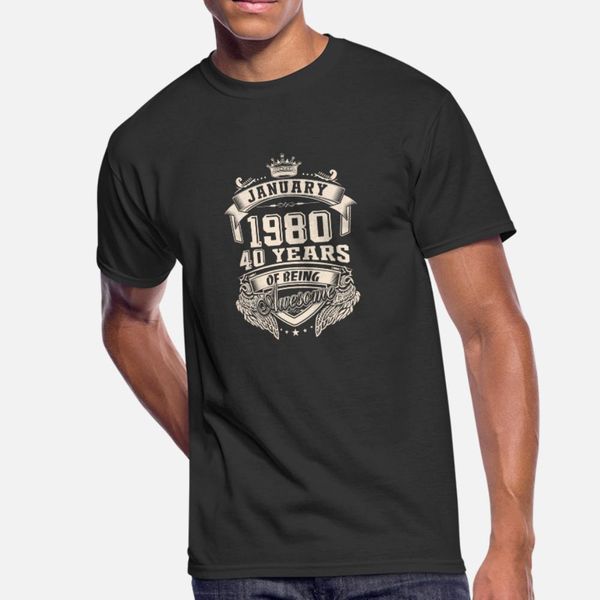 1980 40th t shirt men designer 100% cotton s-xxxl family crazy funny summer style trend shirt
1980 40th t shirt men designer 100% cotton s-xxxl family crazy funny summer style trend shirt