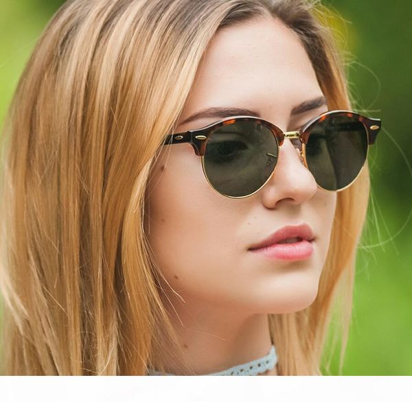 the iconic round metal alloy frame glass lens unsix sunglasses ,traveling excursion outdoors man,with full packing italy brand sunglasses, White;black