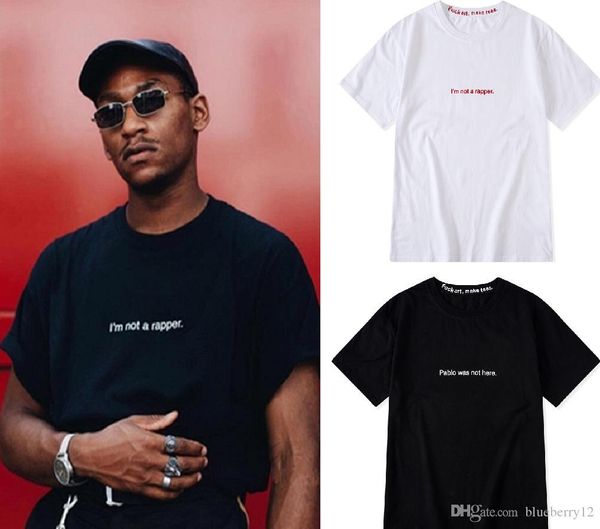 mens designer t shirts fashion letter printed black white short sleeve tee i m not a rapper fablo is here, White;black
mens designer t shirts fashion letter printed black white short sleeve tee i m not a rapper fablo is here, White;black