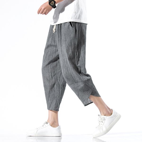 chinese style loose linen pants men's large size 7 capri pants loose summer lantern beach shorts cotton linen capri, Blue
chinese style loose linen pants men's large size 7 capri pants loose summer lantern beach shorts cotton linen capri, Blue