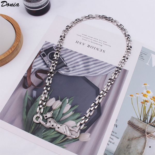 Donia jewelry European and American fashion leopard with zircon 8mm wide Necklace wedding jewelry men's banquet set decoration gift
Donia jewelry European and American fashion leopard with zircon 8mm wide Necklace wedding jewelry men's banquet set decoration gift