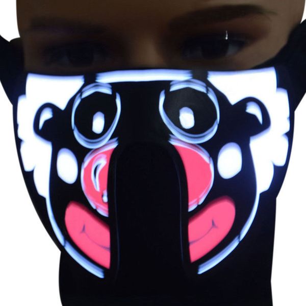new face mask voice control light up flashing luminous for halloween party costume decoration 
new face mask voice control light up flashing luminous for halloween party costume decoration