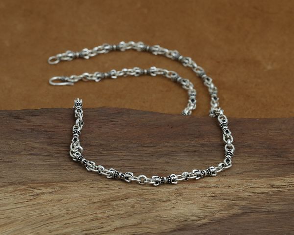 chains 5mm solid 925 sterling silver vajry pestle link necklace chain men women jewelry gift a5045
chains 5mm solid 925 sterling silver vajry pestle link necklace chain men women jewelry gift a5045