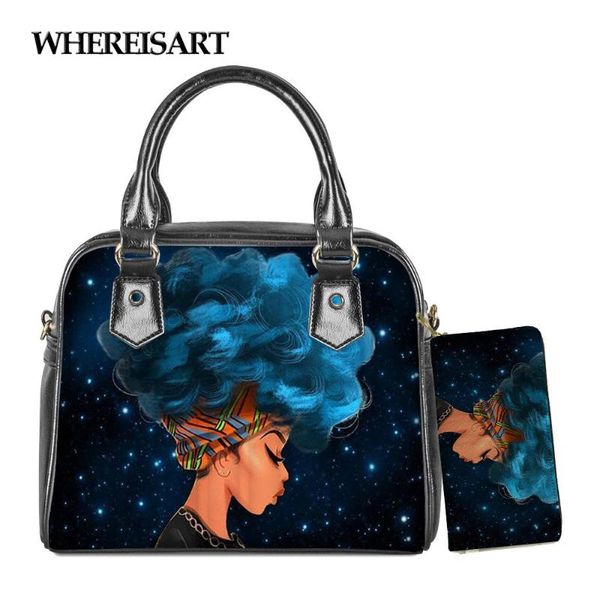 whereisart afro девушки магия черная женщины печатные 2pcs / комплект сумка плеча женщины с бумажник pu кожа дамы повседневная сумка tote
whereisart afro девушки магия черная женщины печатные 2pcs / комплект сумка плеча женщины с бумажник pu кожа дамы повседневная сумка tote