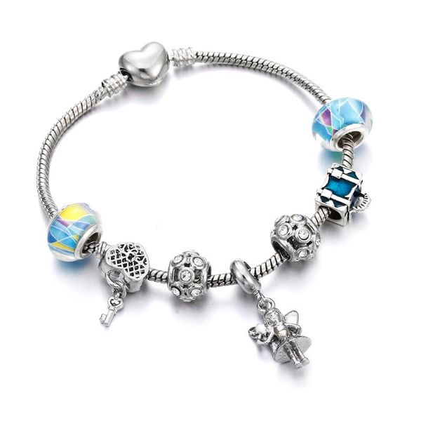 charm bracelets jewelry women bracelet angle pendant bead lock key love heart snap ladies chain bangles girl wedding gift, Golden;silver
charm bracelets jewelry women bracelet angle pendant bead lock key love heart snap ladies chain bangles girl wedding gift, Golden;silver