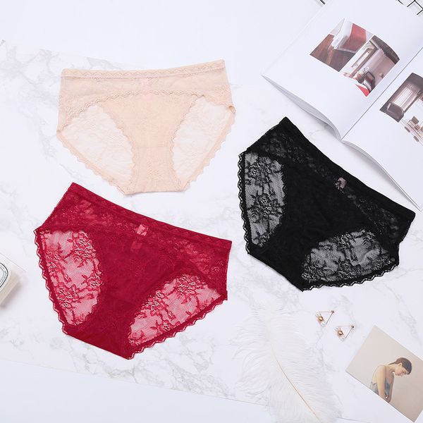 women's panties fashion perspective hollow lace stitching cotton crotch mid-waist small boxer briefs underwear majtki damskie lingerie, Black;pink
women's panties fashion perspective hollow lace stitching cotton crotch mid-waist small boxer briefs underwear majtki damskie lingerie, Black;pink