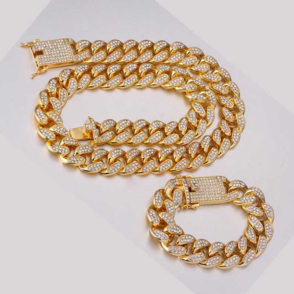 hip-hop 1 set of 20 mm rhinestones miami cuban chain bling rap bracelet bracelet necklace men's jewelry, Silver
hip-hop 1 set of 20 mm rhinestones miami cuban chain bling rap bracelet bracelet necklace men's jewelry, Silver