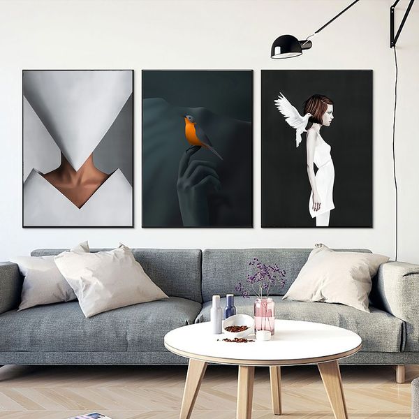 abstract women face birds and girl home decor nordic canvas painting wall art posters and prints figure lady decor for bedroom
abstract women face birds and girl home decor nordic canvas painting wall art posters and prints figure lady decor for bedroom