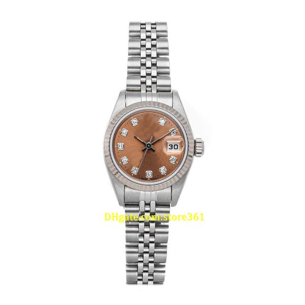 20 style casual dress mechanical automatic steel gold diamonds ladies jubilee bracelet watch 69174, Slivery;brown
20 style casual dress mechanical automatic steel gold diamonds ladies jubilee bracelet watch 69174, Slivery;brown