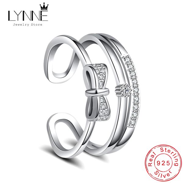 lynne jewelry fashion 925 sterling silver multilayers bowknot rings zircon open adjustable three layer ring women fine gift, Golden;silver
lynne jewelry fashion 925 sterling silver multilayers bowknot rings zircon open adjustable three layer ring women fine gift, Golden;silver