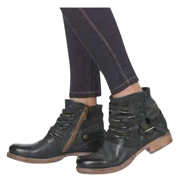 boots non-slip flat gradient women shoes autumn winter sewing line fashion round toe ankle retro, Black
boots non-slip flat gradient women shoes autumn winter sewing line fashion round toe ankle retro, Black