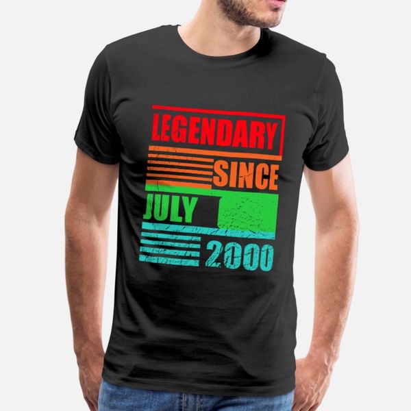 20th birthday legendary since july 2000 t shirt men customized 100% cotton s-3xl normal crazy funny casual summer style slim shirt
20th birthday legendary since july 2000 t shirt men customized 100% cotton s-3xl normal crazy funny casual summer style slim shirt