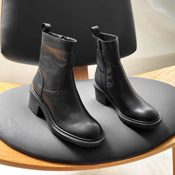boots deat 2021 spring autumn fashion casual solid color thick-soled high-heeled leather single shoes women short cool sf362, Black
boots deat 2021 spring autumn fashion casual solid color thick-soled high-heeled leather single shoes women short cool sf362, Black
