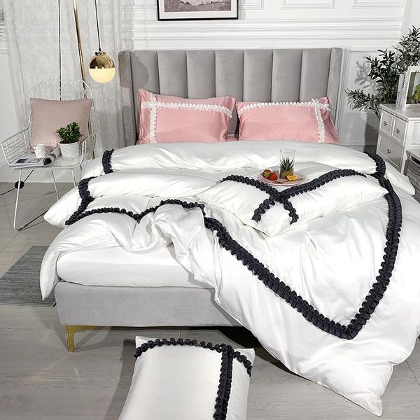 42 new romantic bedding set king twin size 4pcs washed silk bed linen duvet cover fitted sheet /bed sheet set pillowcases
42 new romantic bedding set king twin size 4pcs washed silk bed linen duvet cover fitted sheet /bed sheet set pillowcases
