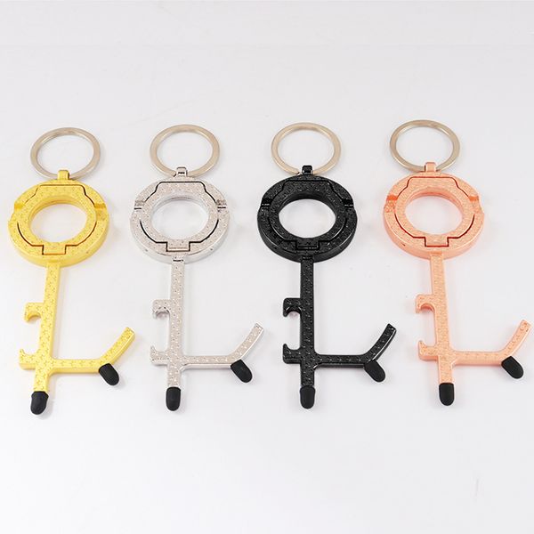 multifunctional no touch door opener keychain phone holder screen elevator button contactless stylus press tool hygiene hand, Silver
multifunctional no touch door opener keychain phone holder screen elevator button contactless stylus press tool hygiene hand, Silver