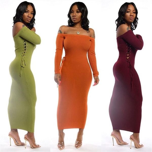 dresses knit elegant solid color club slim bandage long sleeved bodycon fashion womens party dresses slash neck womens, Black;gray
dresses knit elegant solid color club slim bandage long sleeved bodycon fashion womens party dresses slash neck womens, Black;gray